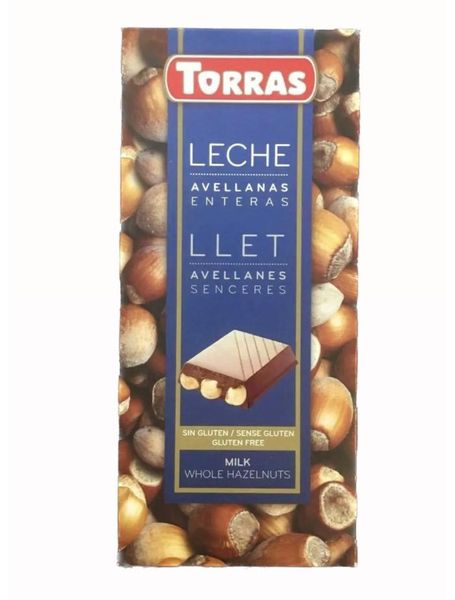 Шоколад молочний Torras Leche Avellanas з цілим фундуком 200г, Іспанія id_1890 фото
