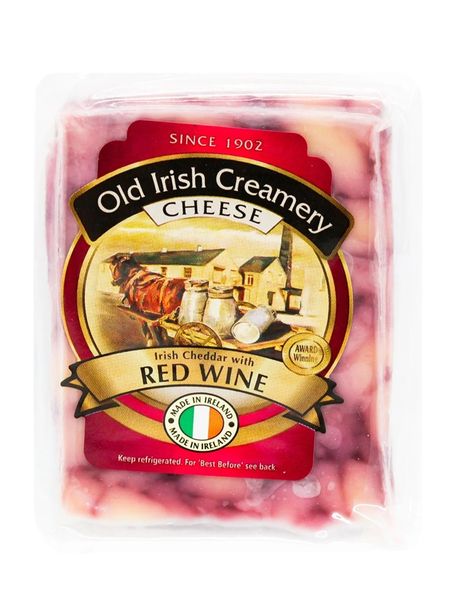 Сир Чеддер з червоним вином Old Irish Creamery 150г, Ірландія id_9365 фото
