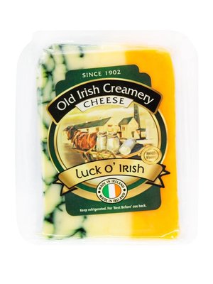 Сир Чеддер Old Irish Creamery Luck O'Irish Ірландський прапор 150г, Ірландія id_9371 фото