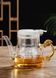 Чайник-заварник для чаю Тіпод Квітучий камінь із жаростійкого скла 650мл, Китай id_8954 фото 1
