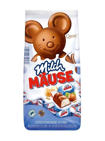 Шоколадні цукерки Choceur Milch Mause з фундуком та молочним кремом 210г, Німеччина id_2654 фото