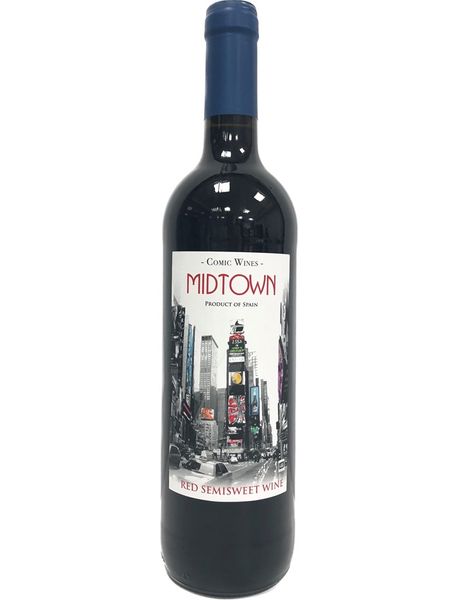 Столове вино Midtown червоне напівсолодке 11% 0.75л, Іспанія id_9131 фото