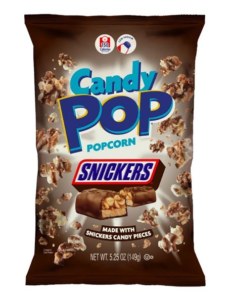 Попкорн Candy Pop Snickers Popcorn з шоколадом, карамеллю та арахісом 149г, США id_9907 фото