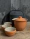 Дорожній набір посуду з гайваню та 3 піалами кераміка теракотовий, Китай id_9387 фото 1