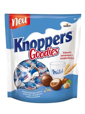 Шоколадні цукерки Knoppers Storck Goodies Milch з молочною нугою та фундуком 180г, Німеччина id_10129 фото