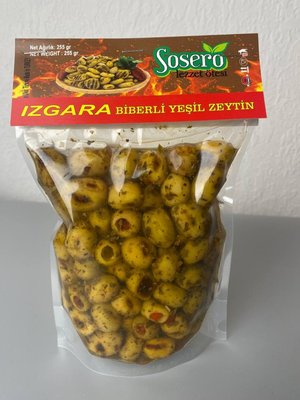 Оливки фаршировані перцем Sosero смажені на грилі в маринаді 255г, Туреччина id_8723 фото