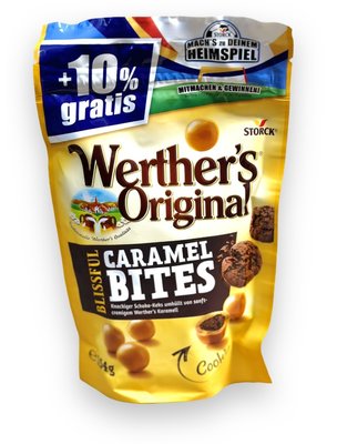 Драже іриски Werther's Original Blissful Caramel Bites Cookie хрусткі кульки 154г, Німеччина id_9627 фото
