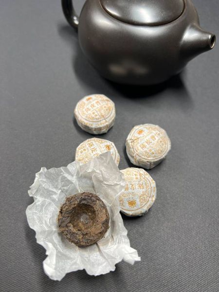 Чай Шу Пуер міні точа з цедрою мандарина 5шт по 5г, Китай id_3331 фото