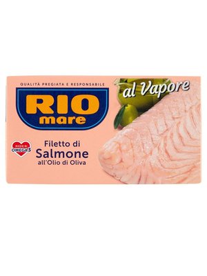 Філе лосося на пару з оливковою олією Rio mare Filetto di Salmone all'Olio di Oliva Omega-3 125г, Італія id_9761 фото