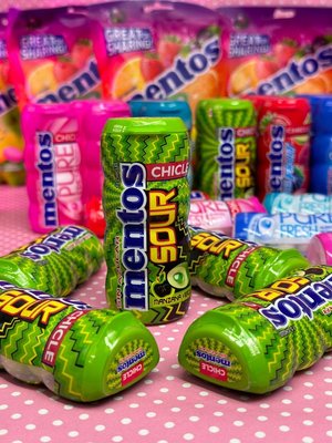 Жувальні цукерки Mentos Sour Gum Manzana Verde Зелене яблуко 30г, Іспанія id_9925 фото