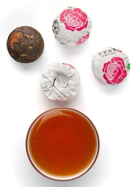 Елітний чай Шу Пуер міні точа з з трояндою 5шт по 6г, Китай id_3332 фото