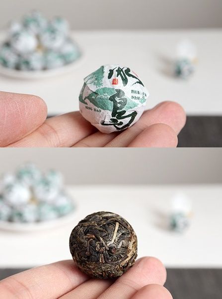 Зелений чай Шен Пуер Перлина Дракона Bing Dao зі стародавніх дерев 5шт по 8г, Китай id_8201 фото