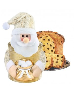 Пандоро класичний Vanoir Dolci Auguri Pandoro Gold Santa Claus в святковій упаковці Санти 750г, Італія id_10496 фото