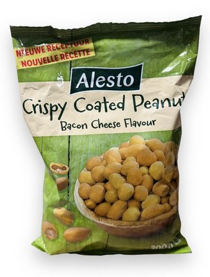 Арахіс Alesto Crispy Coated Peanuts Bacon Cheese Flavour бекон з сиром 300г, Нідерланди id_7911 фото