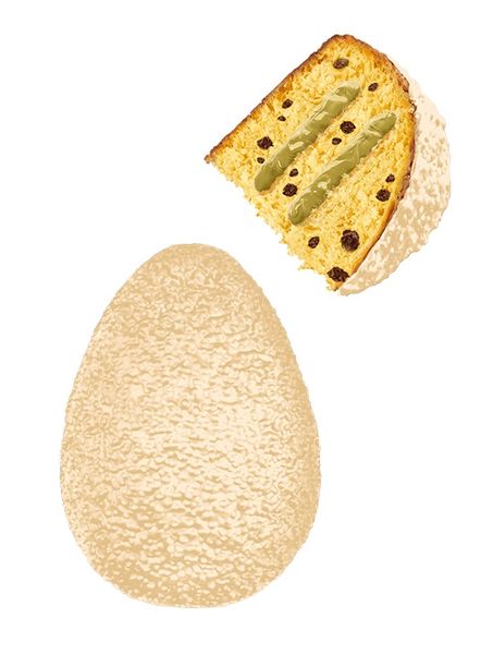 Панеттоне Dalcolle Uovo pistacchio у формі Великоднього яйця з фісташковим кремом 750г, Італія id_8880 фото