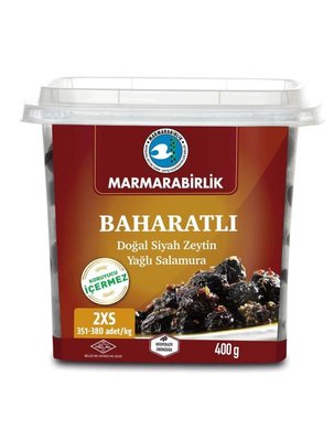 Маслини чорні в'ялені Marmarabirlik Baharatli 2XS зі спеціями 400г, Туреччина id_7659 фото