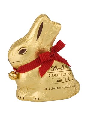 Фігурка кролика Lindt Gold Milk Chocolate Bunny з молочного шоколаду 50г id_8973 фото