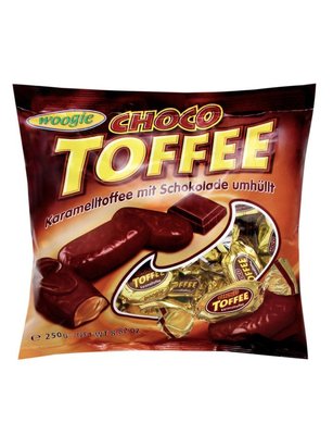 Цукерки Тоффі у шоколаді Woogie Choco Toffee 250г, Австрія id_7419 фото