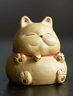 Фігурка Чайного Улюбленця, ісинська глина ручної роботи: Zhao C&aacute;i Māo - Щасливий Кіт, що приносить п'ять Благословінь, Китай id_11433 фото