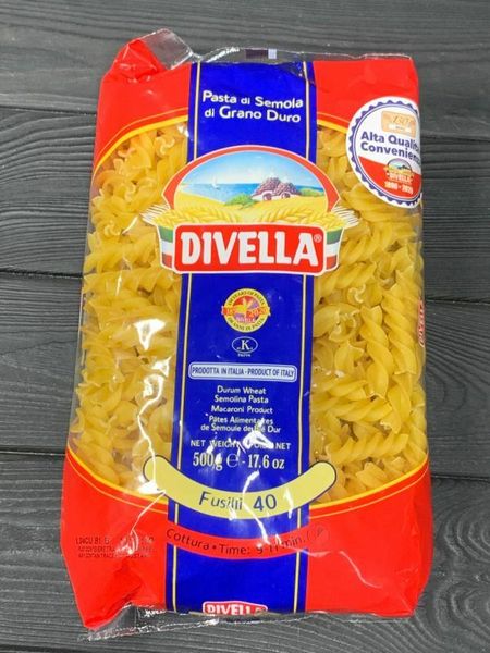 Макарони Divella Fusilli 40 спіраль 500г, Італія id_1219 фото