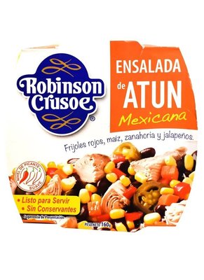 Салат с тунцем Robinson Crusoe Mexicana мексиканська суміш 160г, Іспанія id_2630 фото