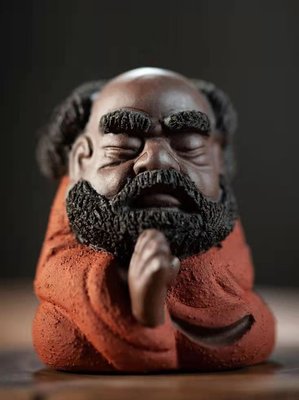 Фігурка Чайний вихованець "Патріарх Бодхідхарма" для чайної церемонії ісинська кераміка ручної роботи id_9192 фото