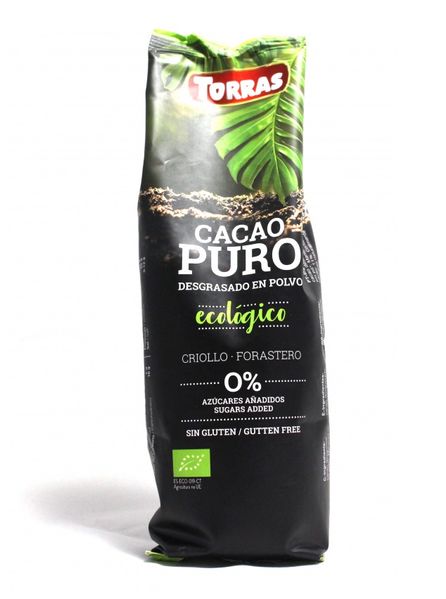 Какао очищене Torras Cacao Puro ecologico 0% БІО органік ЕКО без цукру та глютену 150г, Іспанія id_7814 фото