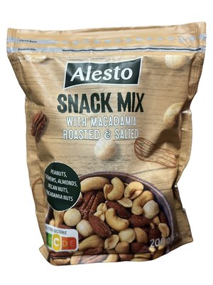 Суміш солоних горіхів Alesto Snack Mix: макадамія, пекан, кеш'ю, арахіс 200г id_1531 фото