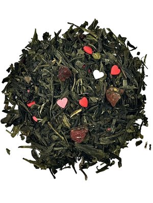 Натуральний чай Полуничний Твіст: Зелений чай сенча з полуницею та порічкю 50г id_9664 фото
