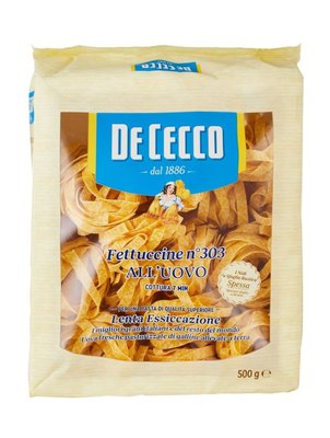 Яєчна паста De Cecco Fettuccine 303 гнізда 500г, Італія id_8729 фото