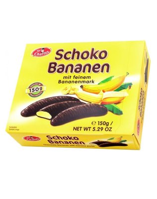 Цукерки шоколадні Sir Charles Schoko Bananen з банановим суфле 150г id_2018 фото
