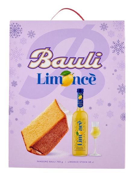 Різдвяний подарунковий набір Пандоро та Лімончелло Bauli il Pandoro con bottiglia di Limonce, Італія id_10501 фото