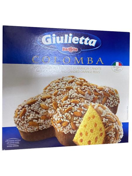 Панеттоне Dalcolle Colomba Giulietta Великодня голубка з цукатами та мигдалем 900г, Італія id_8884 фото