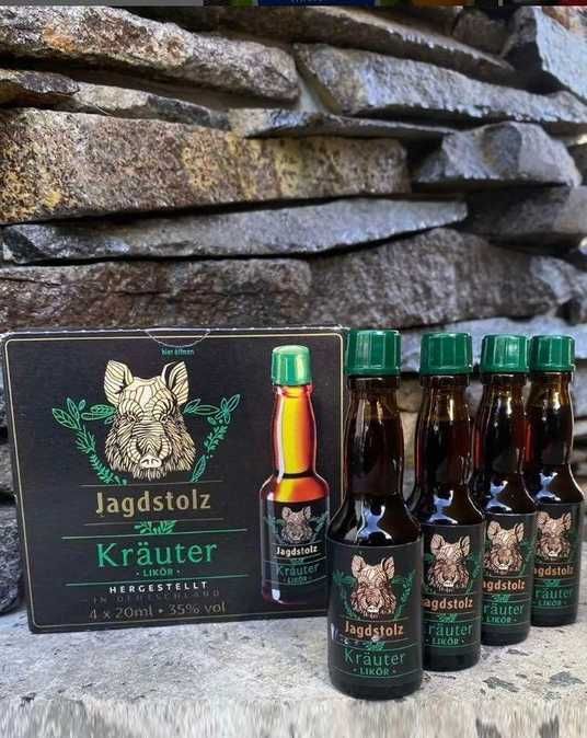 Лікер з лікарськими травами Jagdstolz Kräuterlikör 35% 4шт по 20