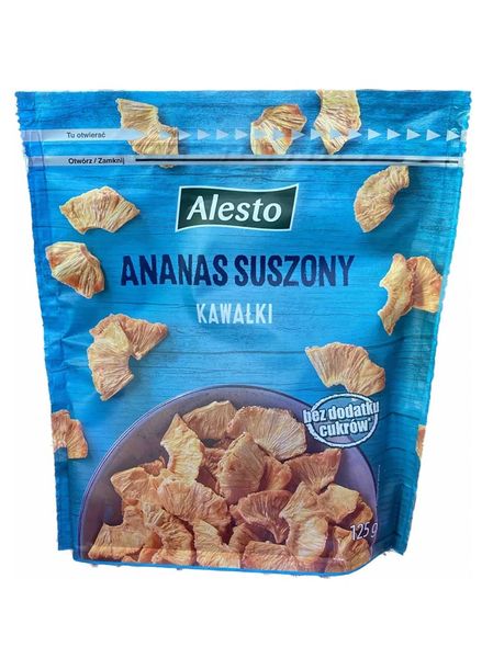 Сушений ананас Alesto Ananas шматочки 125г id_9718 фото