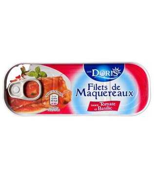 Філе макрелі Les Doris в томатно-базиліковому соусі 169г, Франція id_7817 фото
