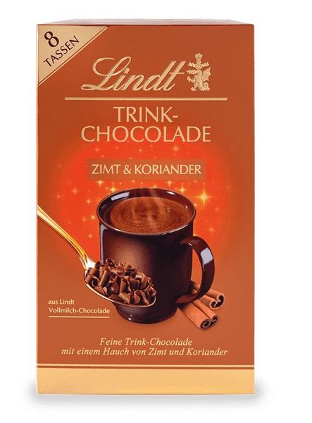 Гарячий шоколад Lindt Trink-Chocolade Zimt & Koriander з корицею та коріандром 120г Німеччина id_462 фото