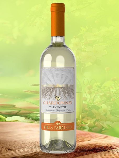 Вино біле сухе Villa Paradiso Chardonnay Trevenezie 12% IGP 0.75л, Італія id_10239 фото