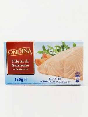 Філе лосося Ondina у власному соку джерело Омега-3 150г, Італія id_8786 фото