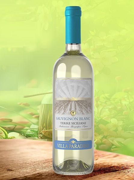 Вино біле сухе Villa Paradiso Sauvignon Blanc Terre Siciliane 12.5% IGP 0.75л, Італія id_10240 фото