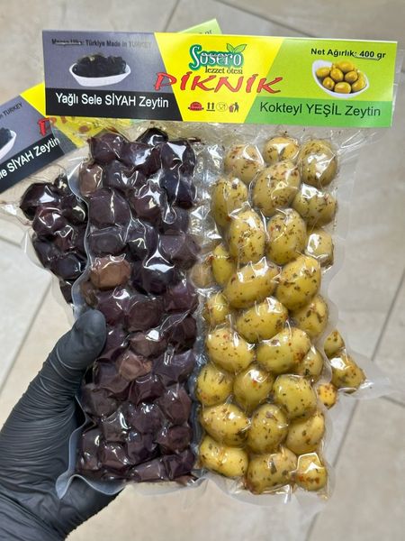 Набір пікантних оливок та в'ялених маслин Sosero Piknik 200+200 г, Туреччина id_7616 фото