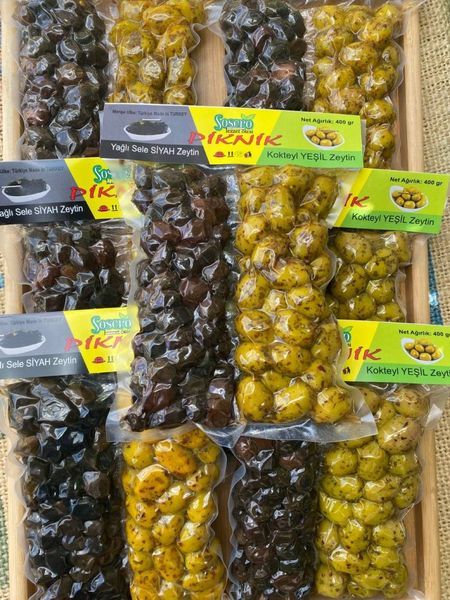 Набір пікантних оливок та в'ялених маслин Sosero Piknik 200+200 г, Туреччина id_7616 фото