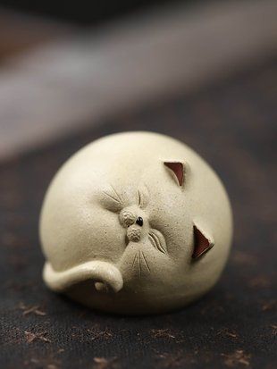 Чайний Улюбленець ручної роботи із ісинської глини - Спляче Кошеня, що приносить Спокій та Умиротворення, Китай id_11442 фото