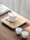 Чабань бамбукова (столик) для чайної церемонії з білим піддоном 20х20х2.5см, Китай id_3724 фото 2