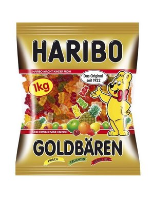 Жувальні цукерки Haribo Goldbaren фруктові ведмедики соковмісні 1кг, Німеччина id_2785 фото