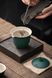 Дорожній набір посуду з кераміки гайвань і три піали темно-зелений, Китай id_7519 фото 5