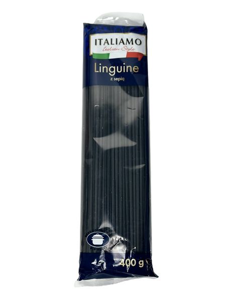 Макарони з чорнилами кальмара Italiamo Linguine sepia з твердої пшениці 400г id_9894 фото