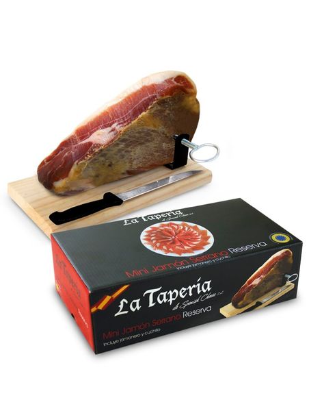 Міні Хамон La Taperia Mini Jamon Reserva з підставкою та ножем 950г, Іспанія id_8585 фото