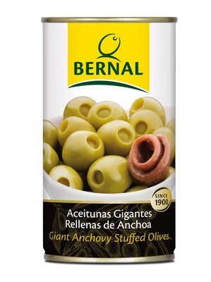Зелені оливки Bernal фаршировані анчоусом 292г, Іспанія id_3089 фото