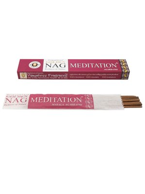 Ладан для медитації натуральний Golden Nag Meditation Agarbathi - заспокоює розум і прояснює сенс 15г. Індія id_9727 фото